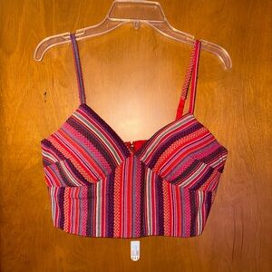 Dotti Multicolor Striped Crop Top
